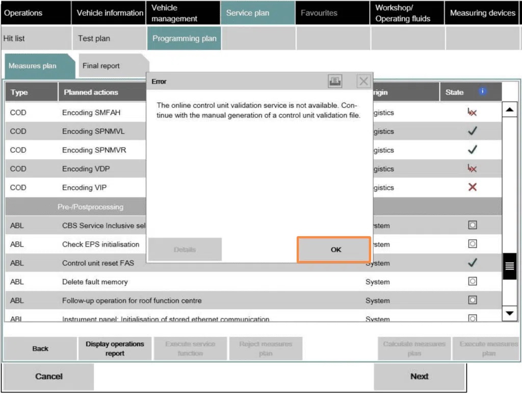 ECU Validation Service for BMW MGU ATM2 Dkombi4 
